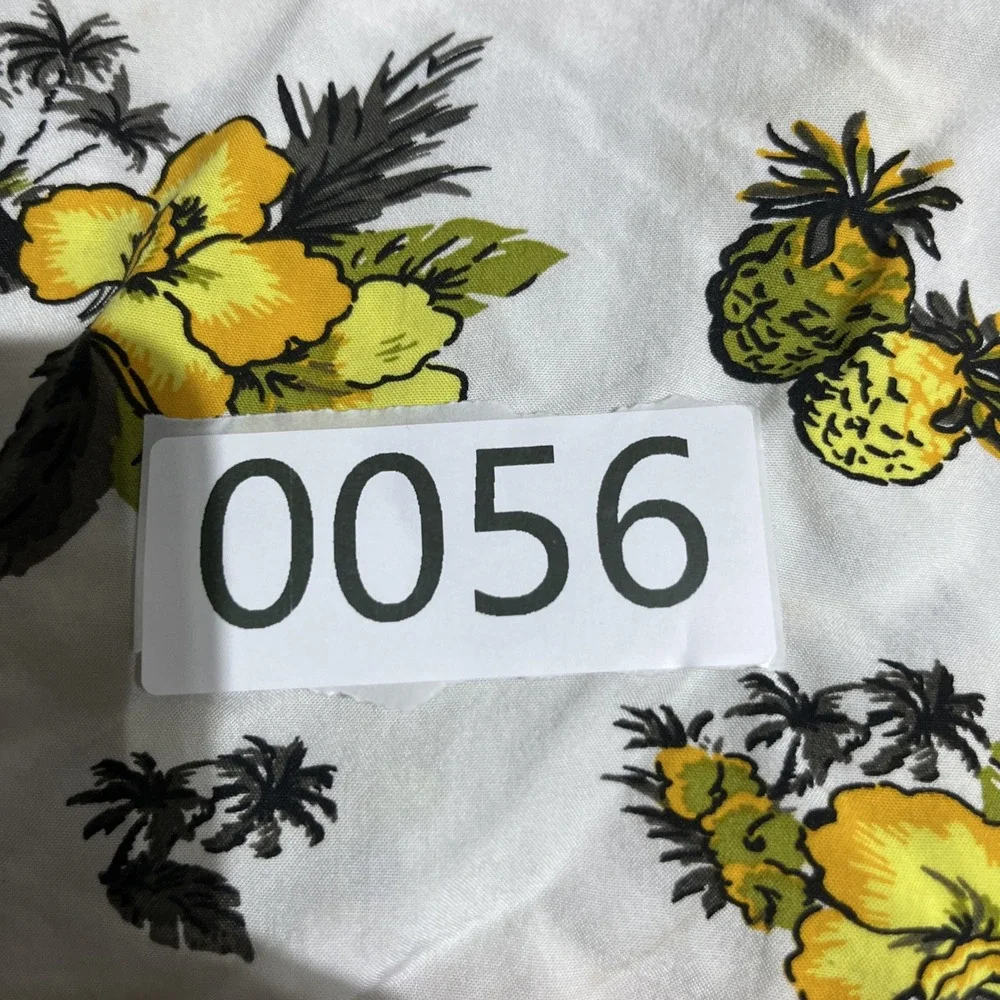 Banana Republic‎ Tropical Floral Pineapple Button Down Short Sleeve Size L